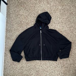 Old Navy cropped zip up hoodie.